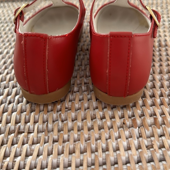 La Coqueta Red Leather Girl T-Bar Shoes - Picture 6 of 6